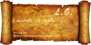Laczházi Odó névjegykártya